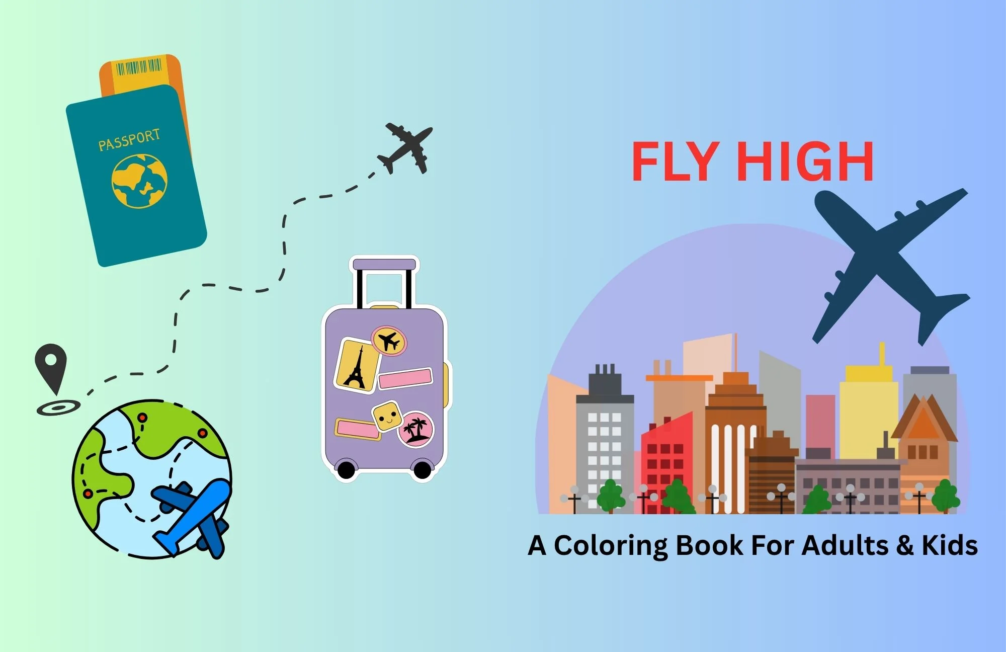 Fly High-Coloring Book